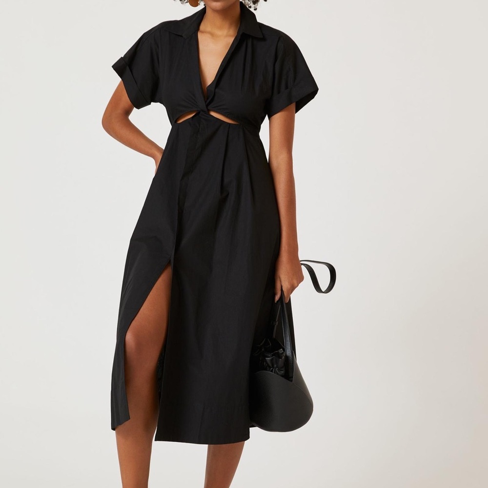 Anthropologie Twist Waist Midi Shirtdress NWT - Picture 9 of 10